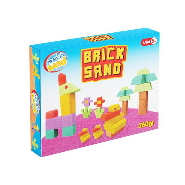 MAINAN EDUKASI PASIR KINETIK - MAGIC SAND BRICK SAND 360gr