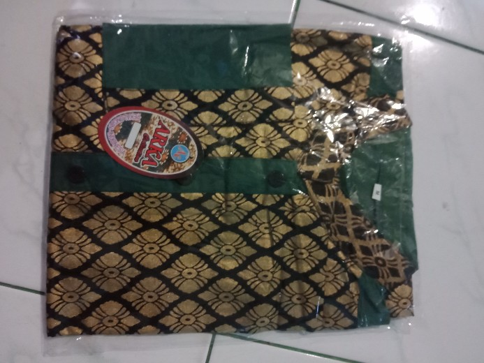 Diskon Bswart Batik Hrb026 Kenongo Hem Pendek Padi Pekalongan M L Xl Batik Pria Murah Modern Grosir