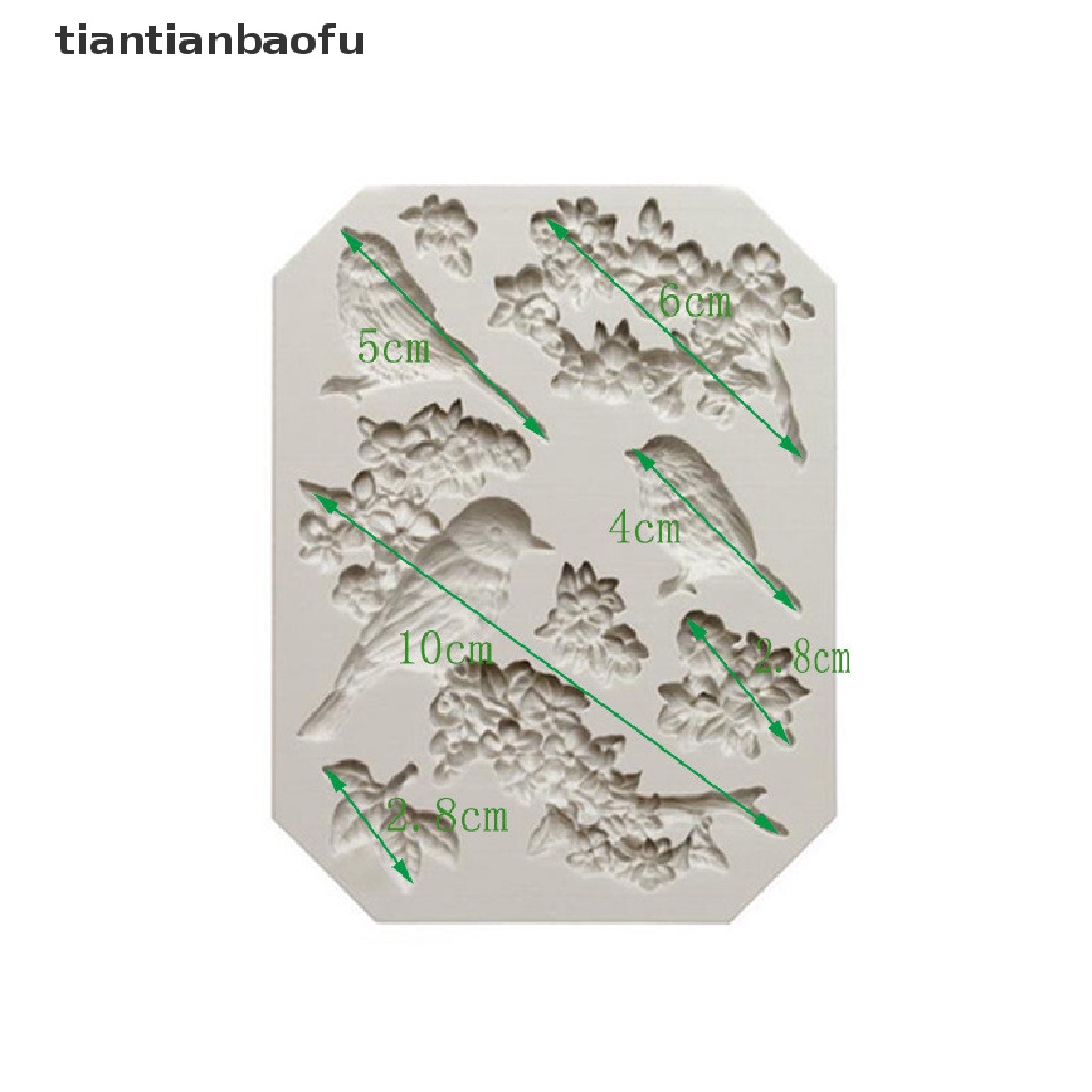 Cetakan Fondant Kue Coklat Gumpaste Bentuk Burung Dan Bunga Bahan Silikon Untuk Dekorasi