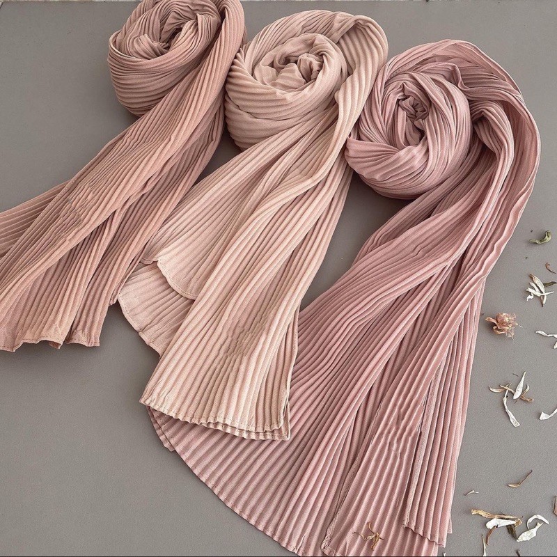 MAOLE PLEATED SHAWL (PASHMINA PLISKET)