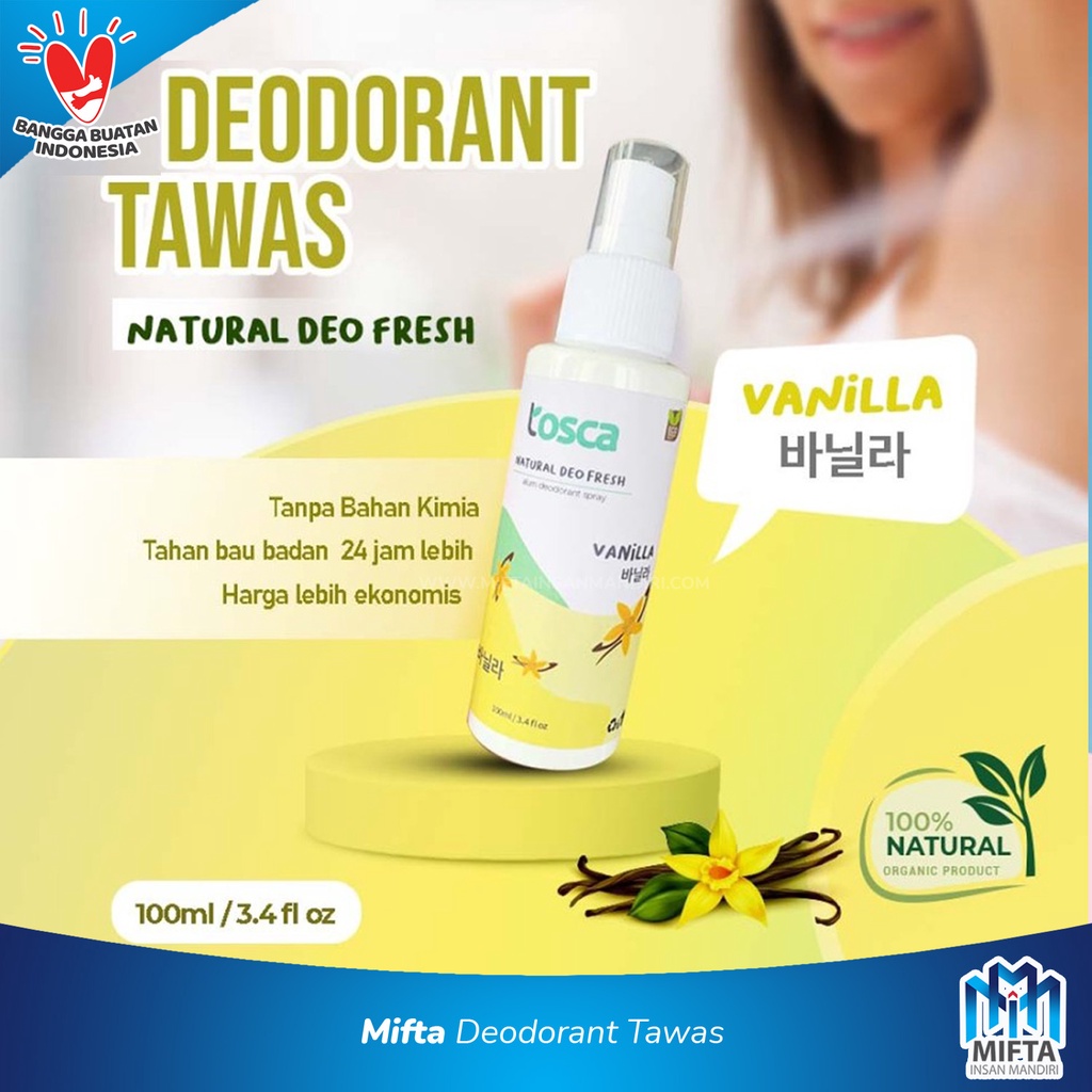 DEODORANT TAWAS SPRAY / NATURAL DEO FRESH 100ML TOSCA / DEODORAN SPRAY