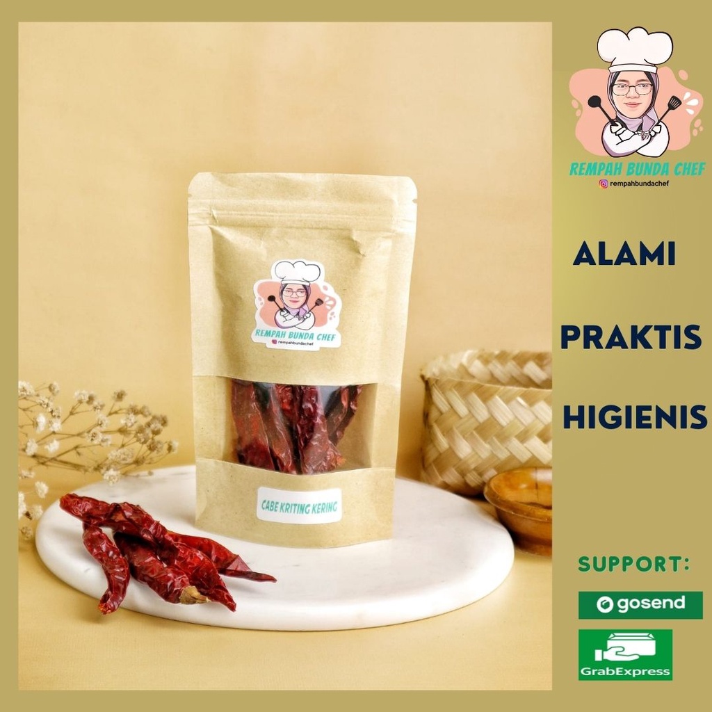 

Rempah Bumbu Dapur Bahan Masakan Cabe Kriting Kering Premium 20 Gram