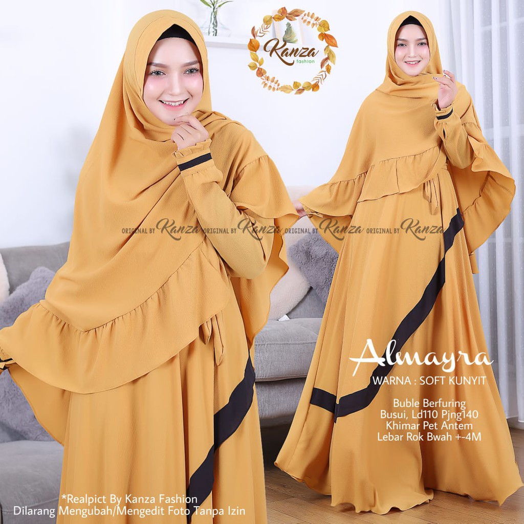 Setelan Gamis dan Jilbab Syari ALMAYRA