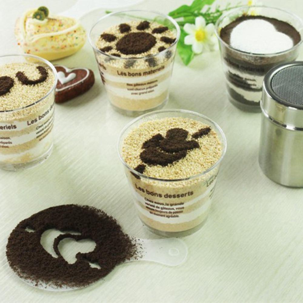 [Elegan] Stensil Kopi Fancy Cake Stencils Gambar Coffeeware Latte Cappucino Cetakan Semprot Busa