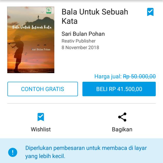Sebuah buku novel romantis