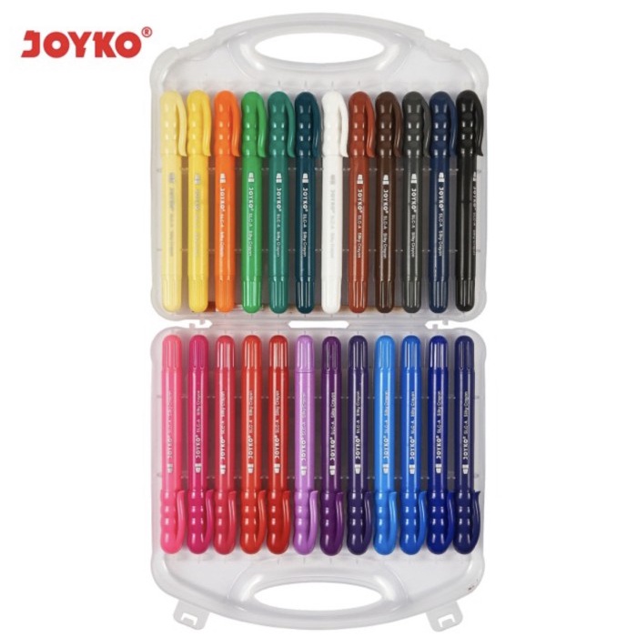 

Menakjubkan Silky Crayon Joyko/ Krayon Halus Bs Cat Air/ Water Colors 12 /24 Warna Gilaa!!!
