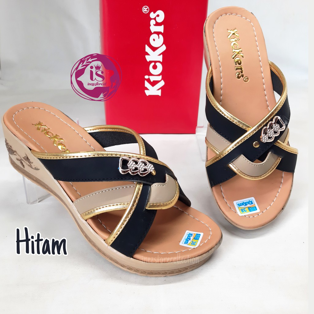 WEDGES SANDAL WANITA KICKERS TERHITS KODE SLP13 MURAH GROSIR