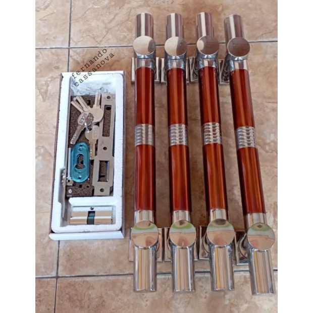 Handle pintu gagang pintu rumah minimalis 45cm 60cm 80cm +1 set kunci rumah