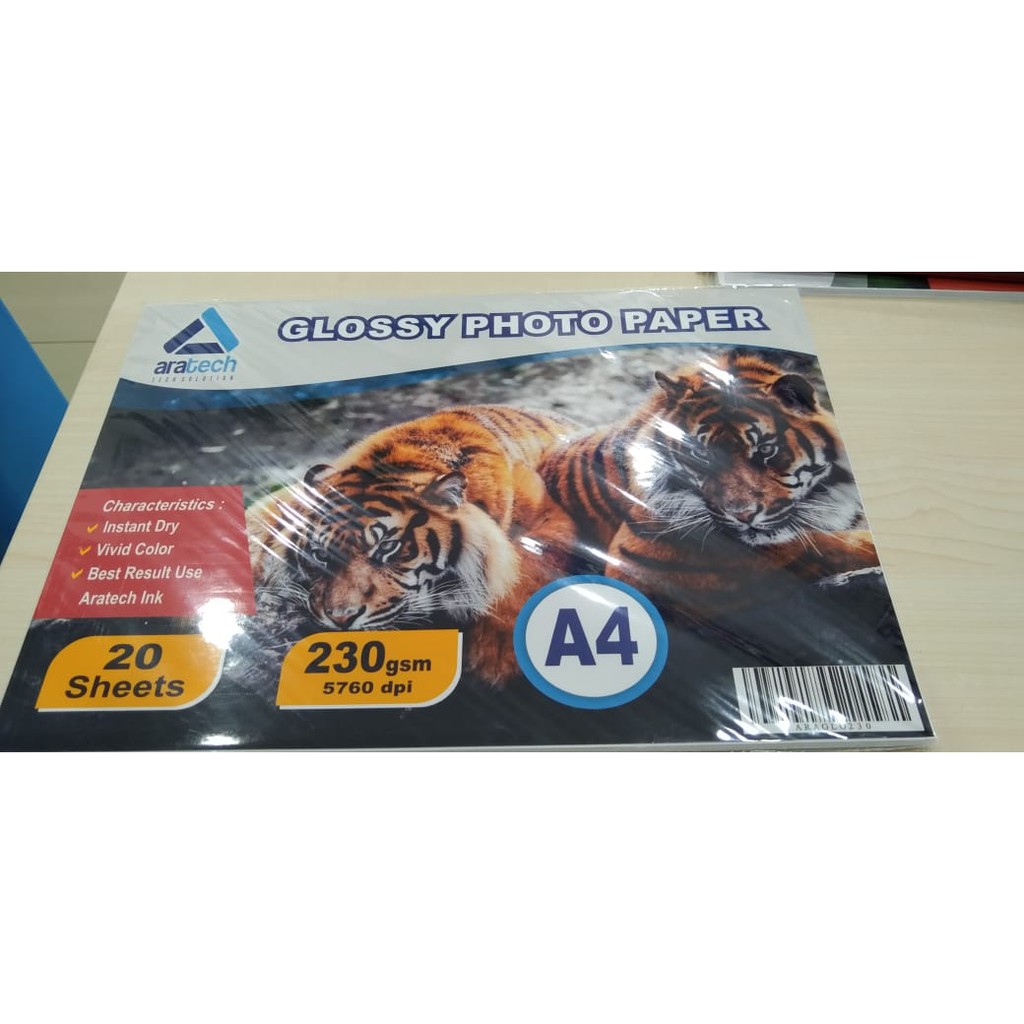 

Kertas foto 230gsm A4 (20Sheets)