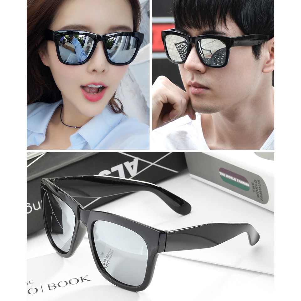 ✨Bayar Di Tempat✨Women Men Vintage Retro Glasses Unisex Fashion Aviator Mirror Lens Sunglasses-4