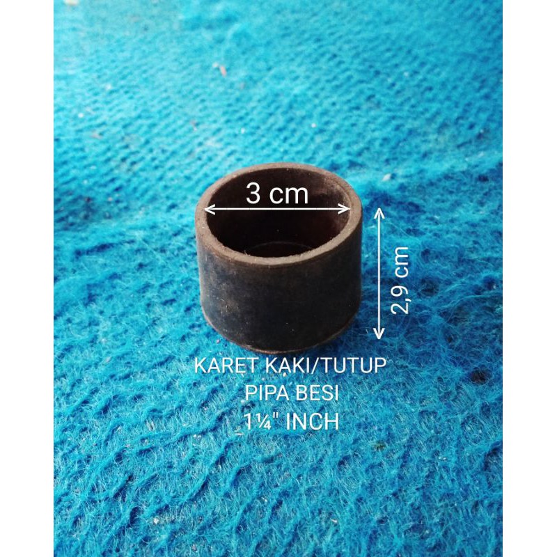 karet kaki/tutup besi pipa 1¼" inch