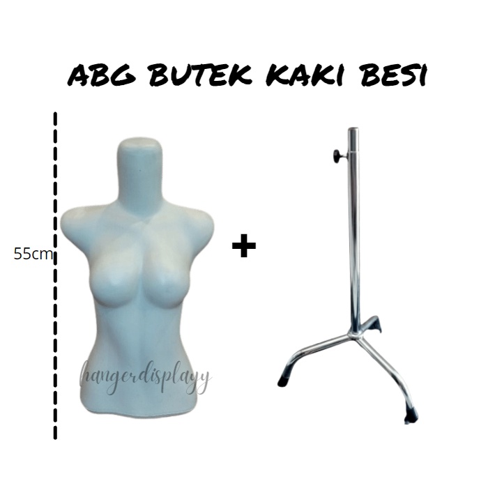 Manekin Lurus Butek Kaki Besi | Manekin Wanita | Manekin ABG | Manekin cewek 1set