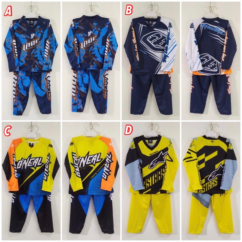 Setelan Motor Cross Balita / Baju Motor Cross Balita / Jersey Motor Cross Anak
