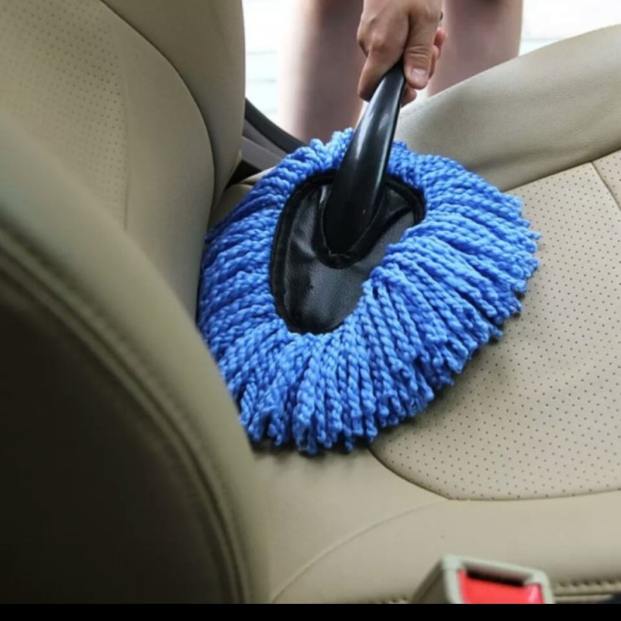 Lap Gagang Kemoceng Sikat Debu Microfiber Lembut Cendol Interior Mobil