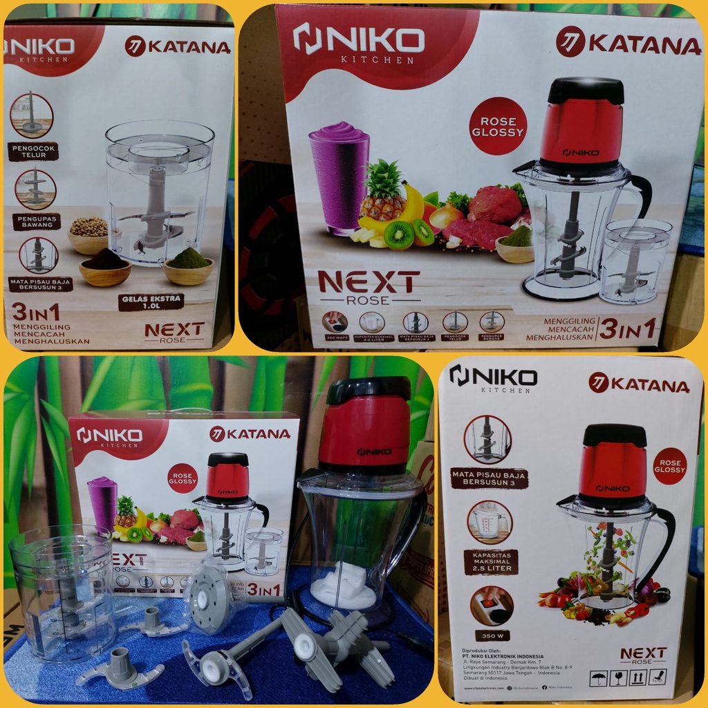 Niko Food Chopper Katana Next Rose 3in1