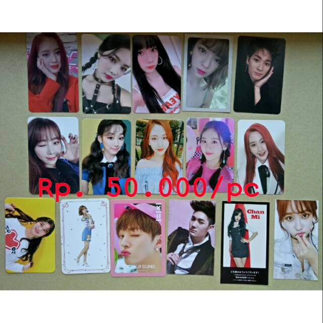 SALE OFFICIAL PHOTOCARD WEKI MEKI, TWICE, ARON, GUGUDAN, MOMOLAND, WANNAONE, AOA ALBUM