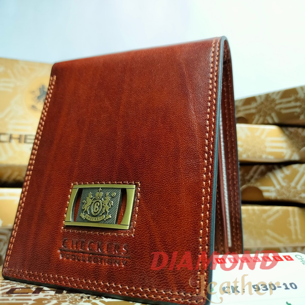 Checkers Dompet Kulit Impor Asli Pria CK 10