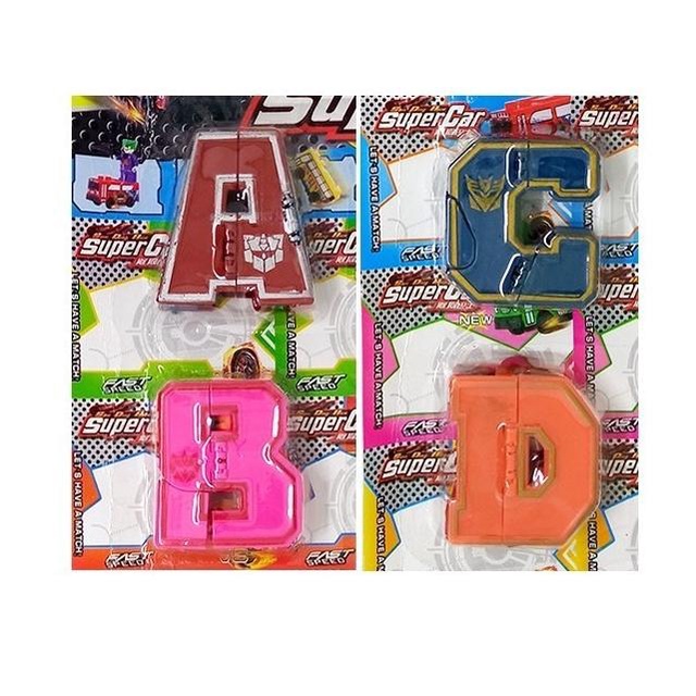 Robot Huruf Dino ABCD Alphabet Berubah Bentuk Dinosaurus Mainan Anak magist4