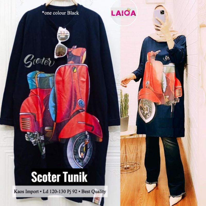 SCOTER TUNIK ° TUNIK HITAM ° KAOS TUNIK ° TUNIK VESPA ° KAOS VESPA ° TUNIK JUMBO° HAZELOVA
