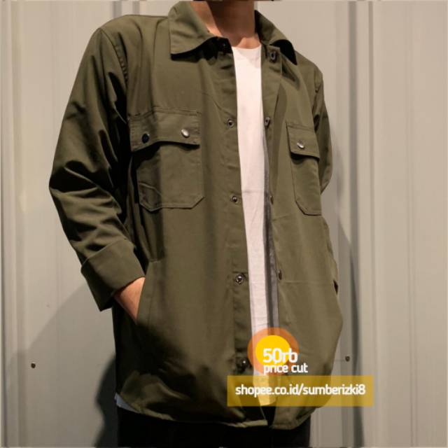 JAKET SEMI PARKA TRUCKER SIZE (M L XL) PREMIUM Grosir SEMI PARKA ORIGINAL WOLV / KEMEJA SEMI PARKA