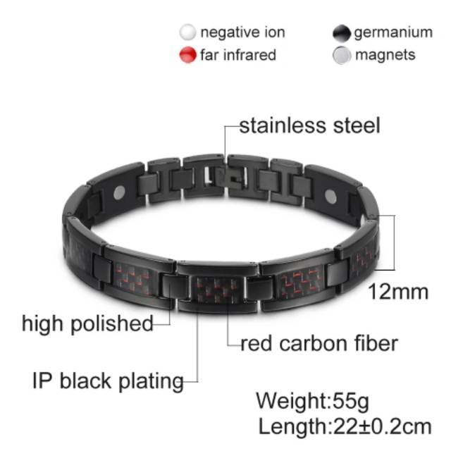 GELANG MAGNET KESEHATAN ORIGINAL TITANIUM ION INFRARED 4IN1 ORIGINAL