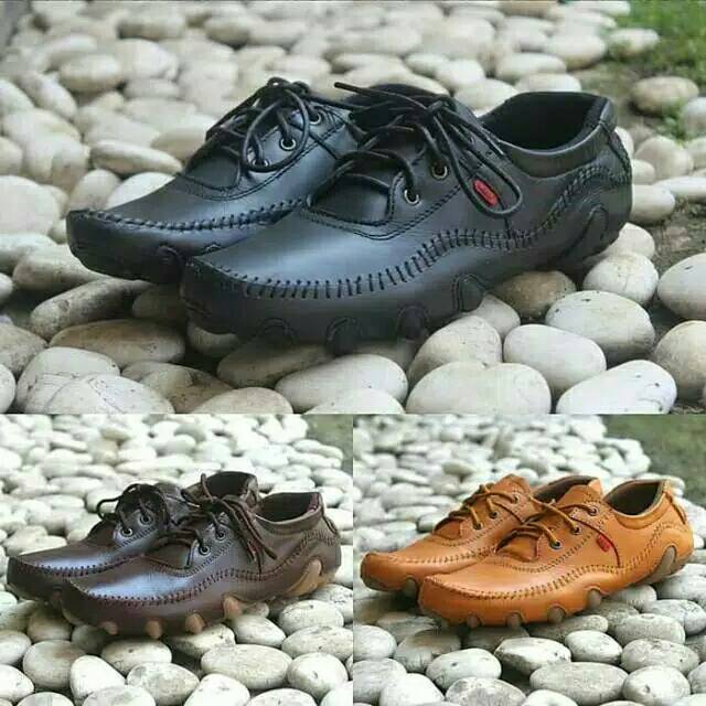 Promoo Sepatu  slip  on pria kickers casual slop formal 