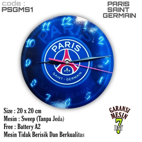 Jam Dinding PARIS PSG SWEPP Team Club Klub Sepak bola PSG PARIS HALUS