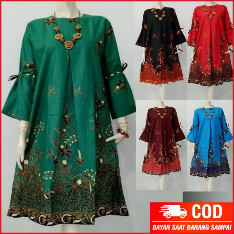BAJU BATIK WANITA | TUNIK BATIK | BEST SELLER | JUMBO LD 120 CM | ATASAN BATIK WANITA | TUNIK BATIK 