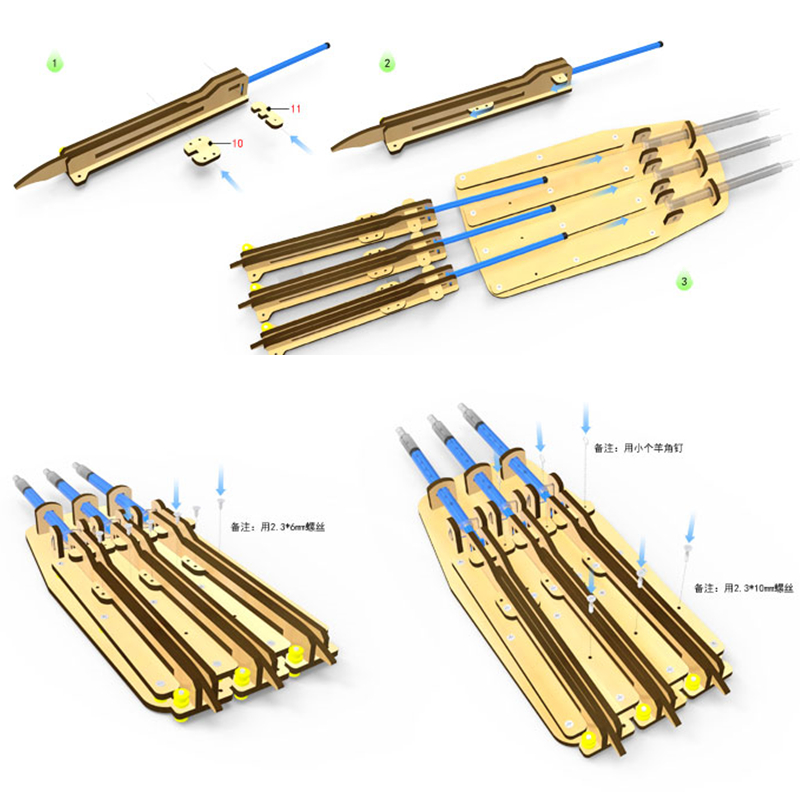 Mainan Edukasi Sains Gizmo Puzzle Mekanik Bentuk Cakar Wolverine Hidrolik Bahan Kayu Handmade Untuk Anak