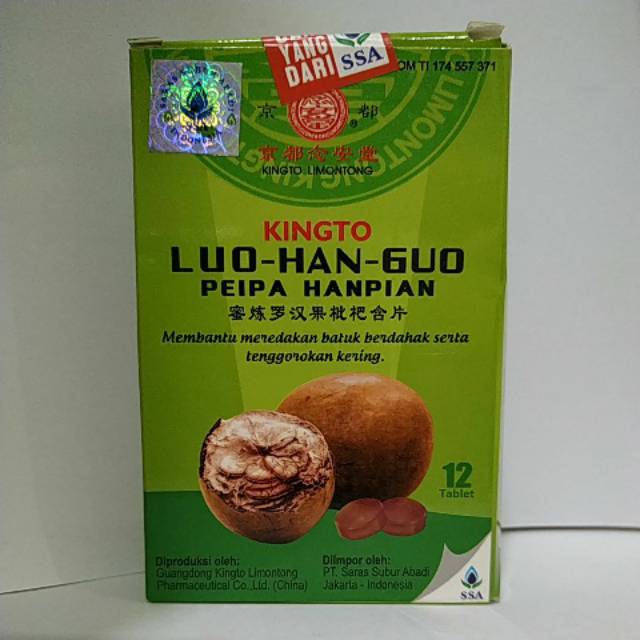 Luo han guo permen pelega tenggorokan