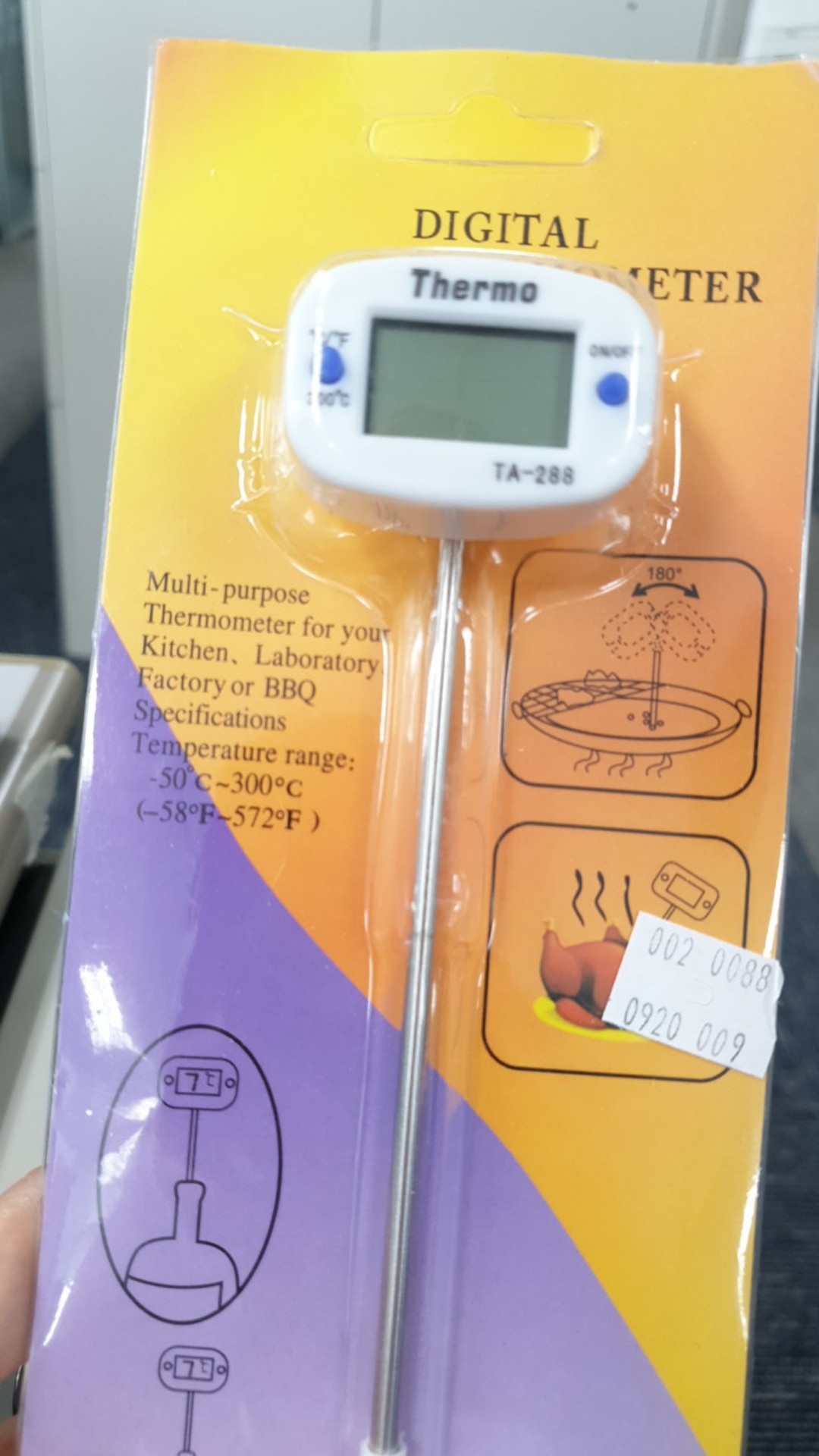 Ta-288 Thermometer Masak Makanan - Food Cooking Oven Kitchen Digital - Milk Bbq Meat Ta288