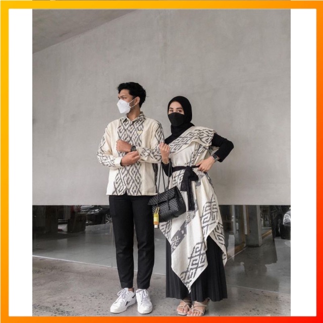 baju tenun couple - baju prewedding couple - tenun couple - baju couple kondangan - set couple konda