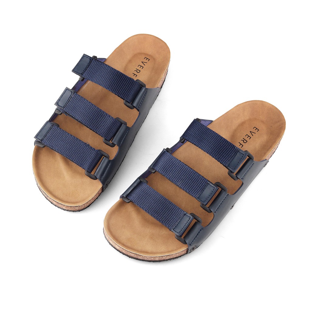 ☀ EVERFLOW ☀ Sandal Slide Big Size Navy Phantom - Sandal Pria Selop Tali Webing  Termurah.