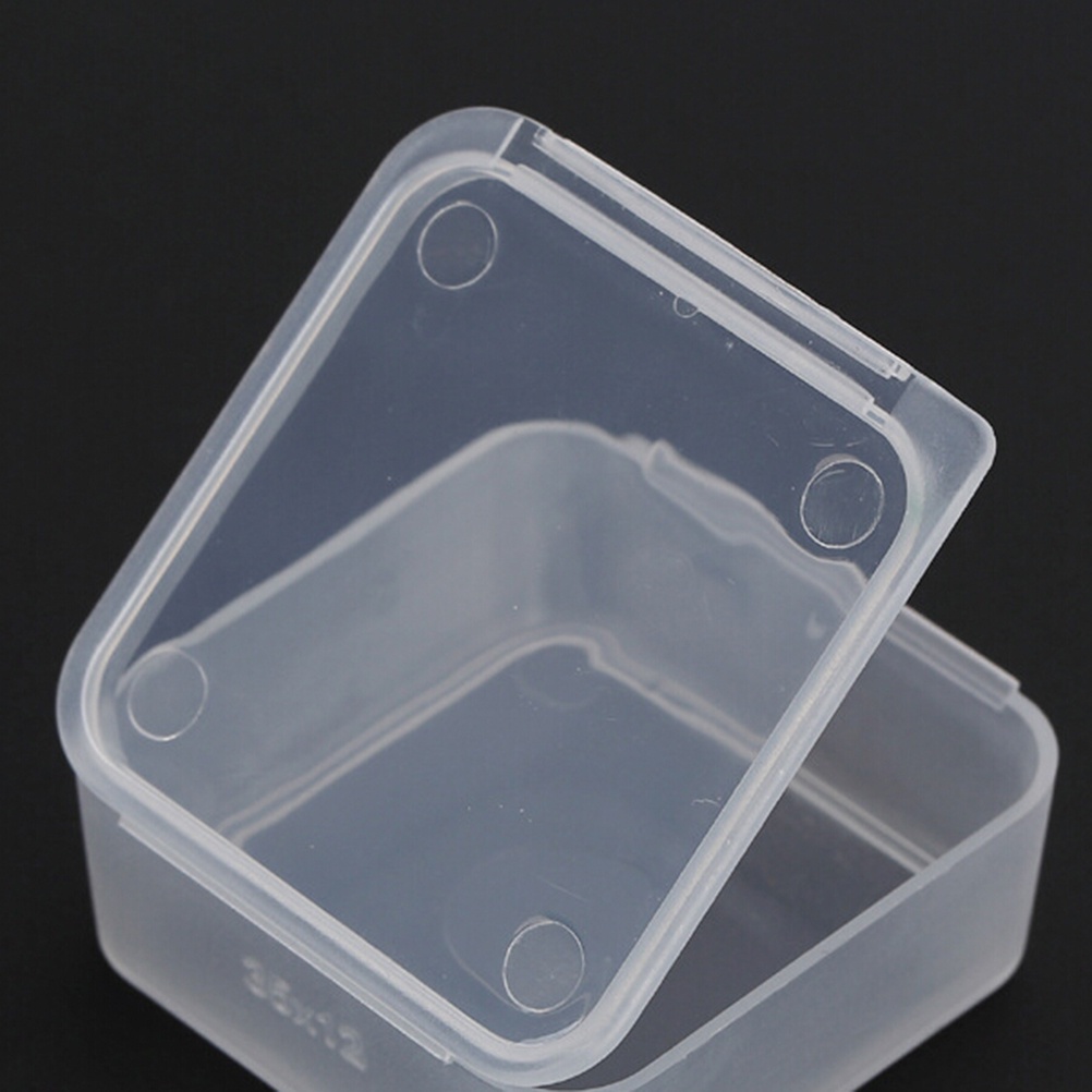 %Home &amp; living%%5pcs Small Transparent Plastic Storage Box clear Square Multipurpose display box