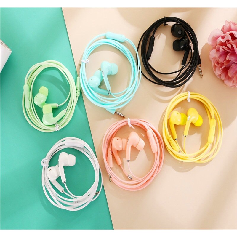 Headset Earphone Candy Macaron all Smartphone