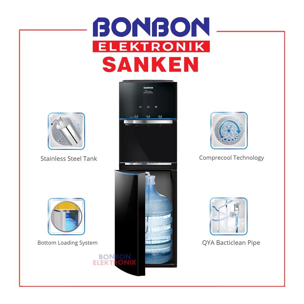 Sanken Dispenser Galon Bawah HWD-C590G-BK / HWDC 590 GBK / HWDC590