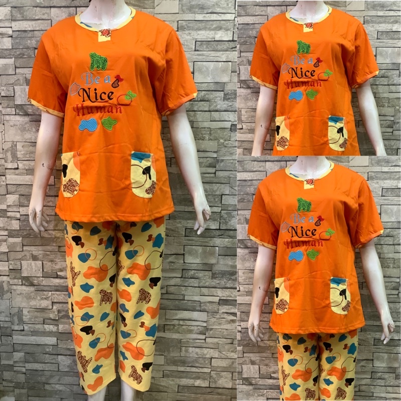 CP DAILILAN STANDAR | BAJU TIDUR | COD | PIYAMA-Bea Orange