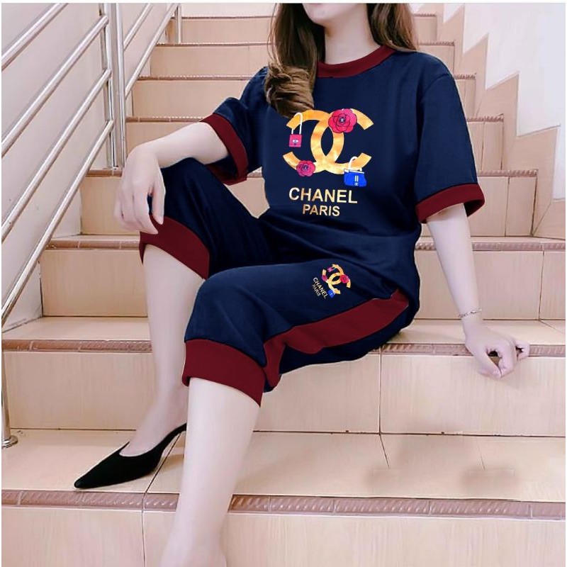 setelan baju kaos wanita rumahan jumbo big size