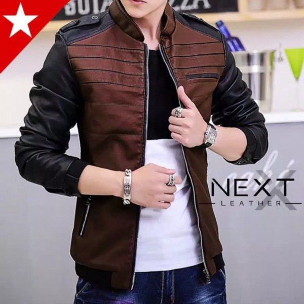 Outerwear Pria Jaket Kulit Pria Original Import Keren Casual Jaket Cowok Terbaru