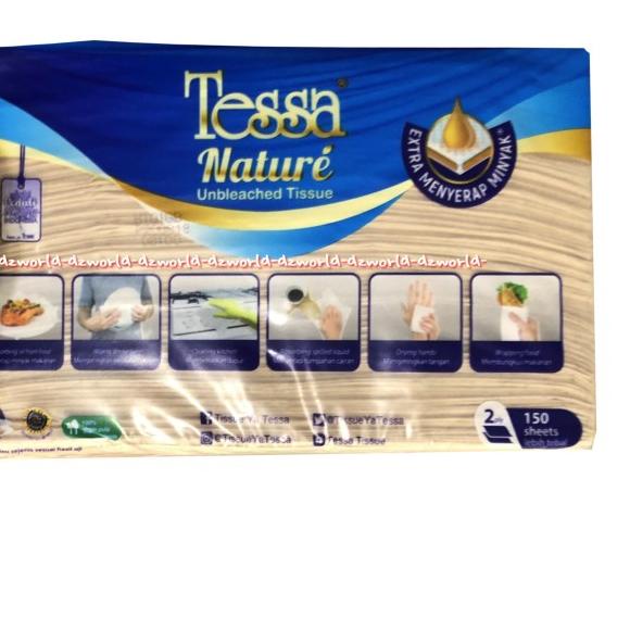 ➪ Tessa Nature Unbleached Tissue Kitchen Towel Tisu Dapur Coklat 150lbr ➸