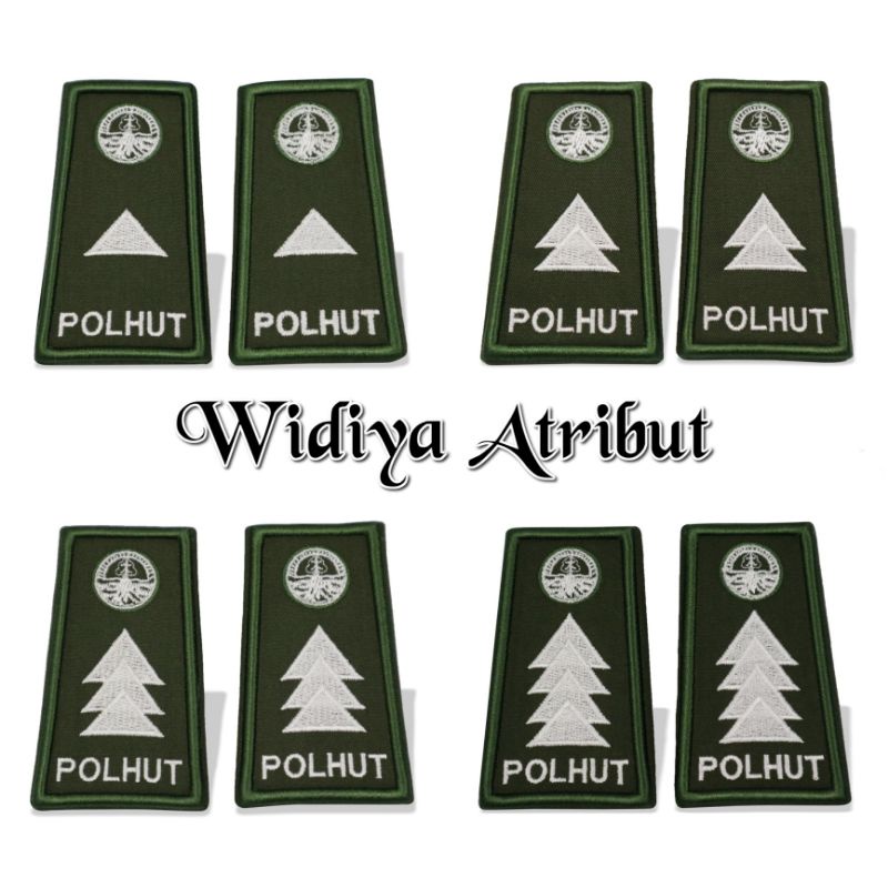 Pangkat PDH POLHUT Bordir Golongan 2A/2B/2C/2D - Pangkat POLHUT Bordir