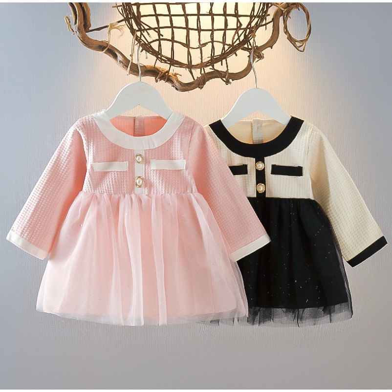 babyfit dress CLASSIC GIRL baju lengan panjang dengan rok import ha-m531