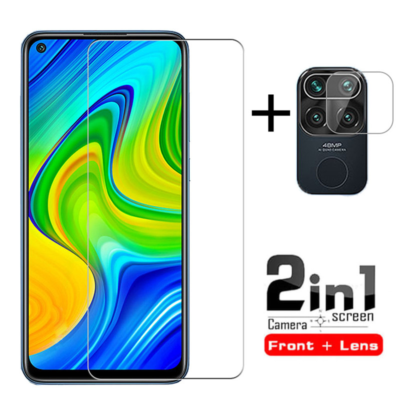 2in1 HD Clear Scratch Resistant Tempered Glass Screen Film+Transparent Camera Lens Protector For Redmi Note 9S/9/9Pro/9Pro Max