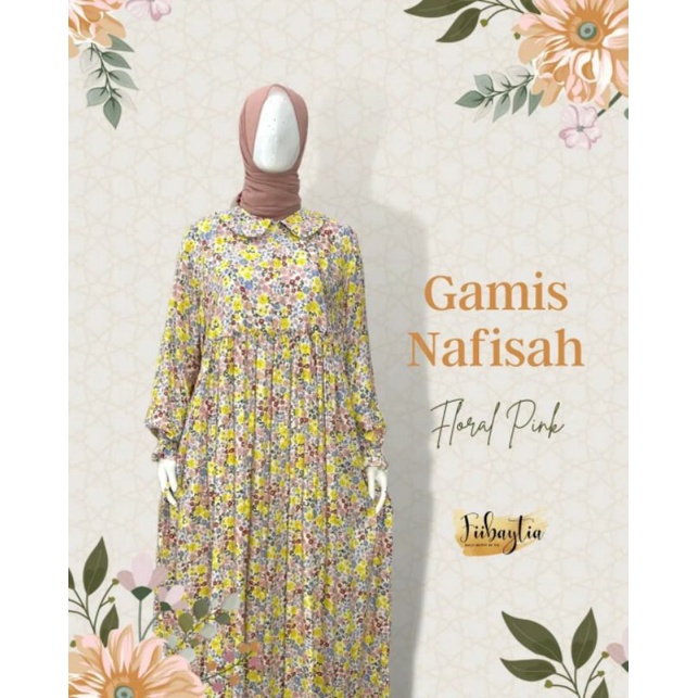 Fiibaytia Gamis Nafisah Pink Flo