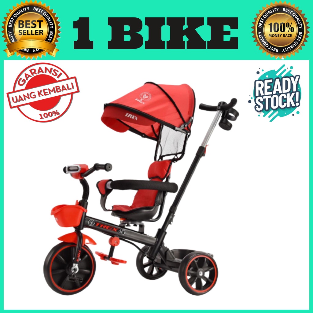 Sepeda Roda Tiga Trex Stroller Roda 3 TC 10 kursi bisa di putar , music+lampu , sepeda anak murah , tricycle termurah