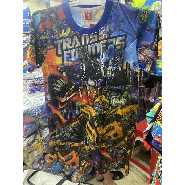 Setelan anak transformer printing / seragam kids