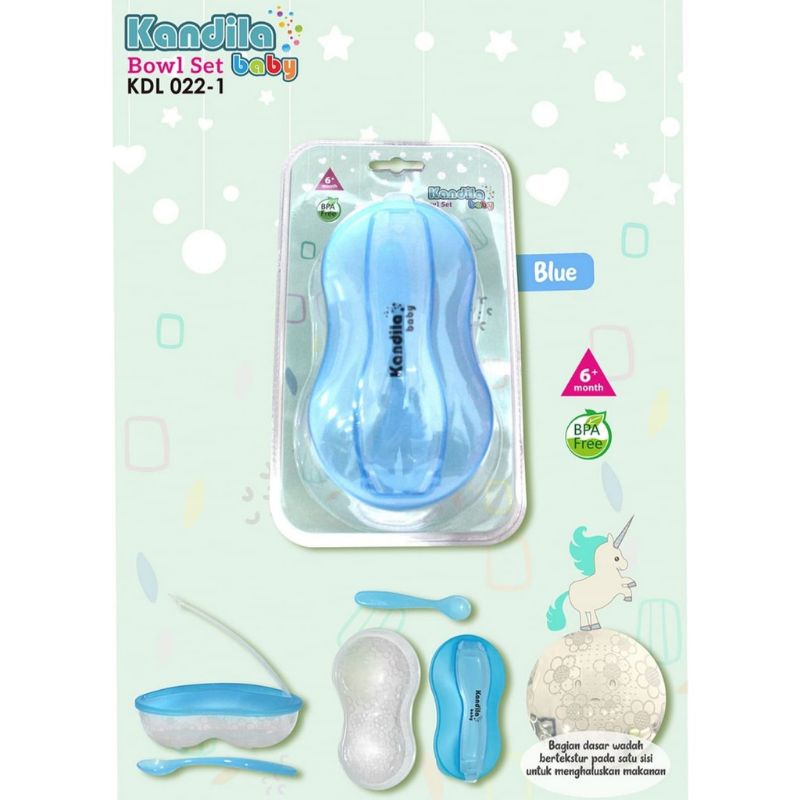 KANDILA BOWL SPOON SET KDL022-1 Kotak Makan Bayi + Sendok Mangkok Bayi MPASI Bayi Bekal Kotak Makan Traveling