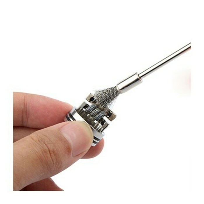 50mm Sikat kawat RDA vape Mini Silver Vapjoy Cleaning