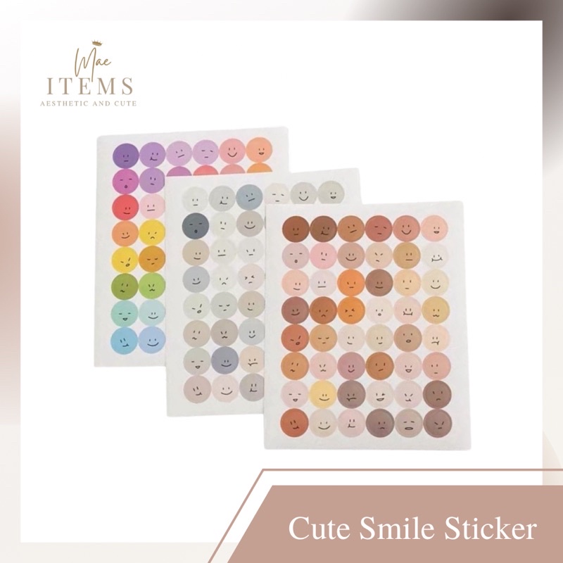 

[ECER STATIONARY] STICKER SMILE/ LABEL AESTHETIC LUCU