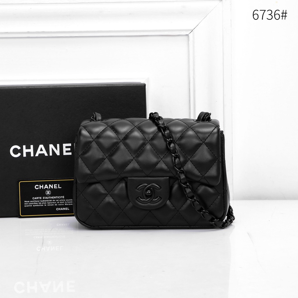 Top Best Seller  Ch4nel Baby Sling Bag Black Hardware CalfSkin #6736